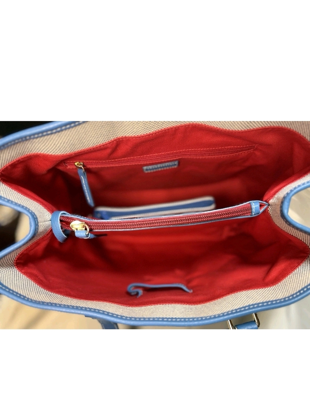 Dooney & Bourke Light Blue Trim Canvas Tote Bag - Women - Picture 9 of 11